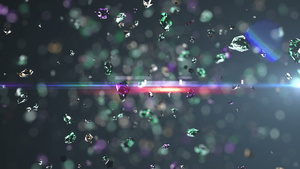 三维钻石碎片汇聚LOGO动画片头AE模板17秒视频