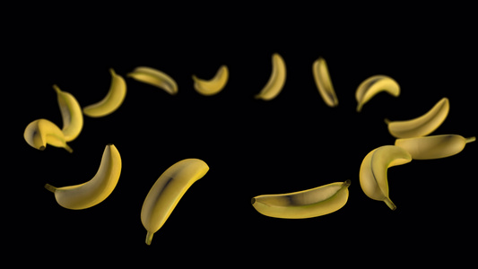 香蕉旋转3D背景视频视频