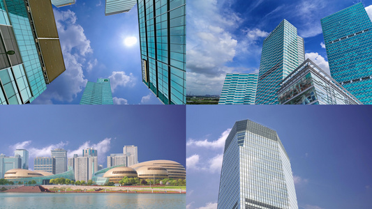现代城市建筑合成视频素材视频