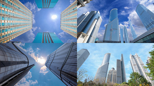 现代城市建筑合成视频素材40秒视频