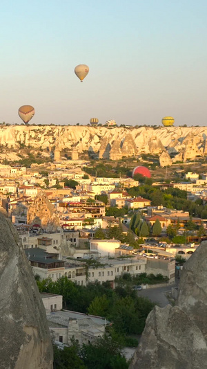 土耳其卡帕多奇亚热气球延时旅游景点10秒视频