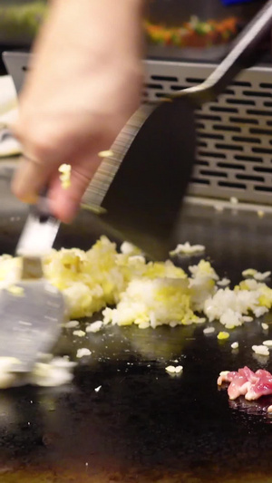 城市餐厅美食铁板烧炒饭素材商业中心46秒视频