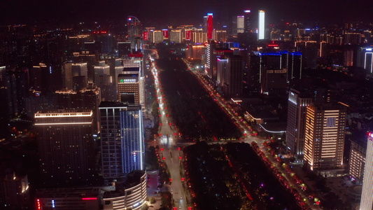 都市夜景4K航拍视频