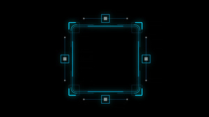 科技方框元素带透明度通道11秒视频