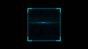 蓝色科技感二维码循环扫描透明通道元素10秒视频