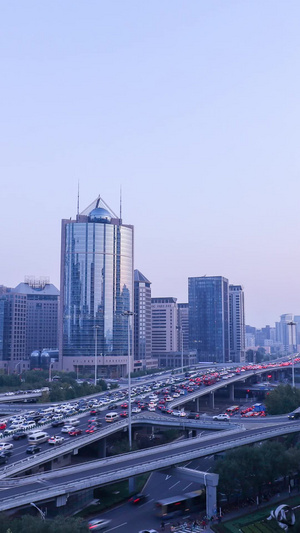 北京国贸日转夜延时摄影城市宣传片17秒视频
