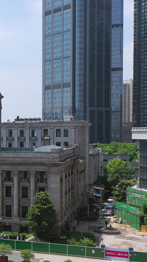航拍城市地标历史建筑钟楼素材地标素材39秒视频