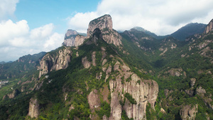 航拍5A景区雁荡山灵岩景观区天柱峰视频41秒视频