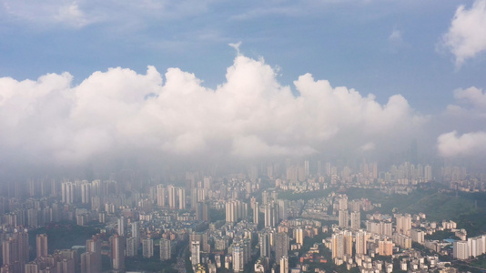 重庆城市穿云航拍素材视频