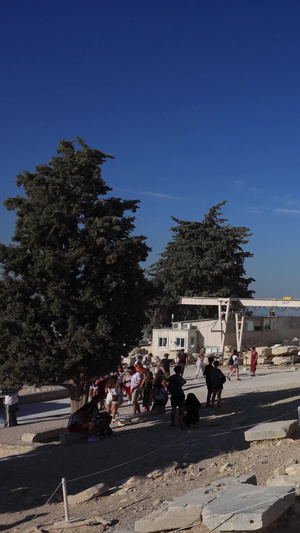希腊雅典卫城著名历史建筑雅典娜神庙延时视频著名旅游景点20秒视频
