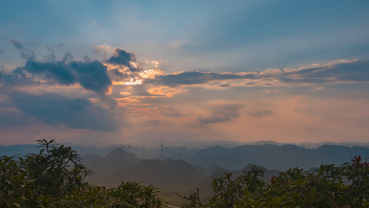 日落唯美4k延时夕阳云彩视频