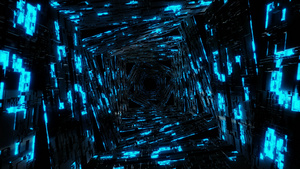 4K三维科幻隧道背景30秒视频