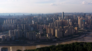 4K重庆城市一镜到底航拍素材66秒视频