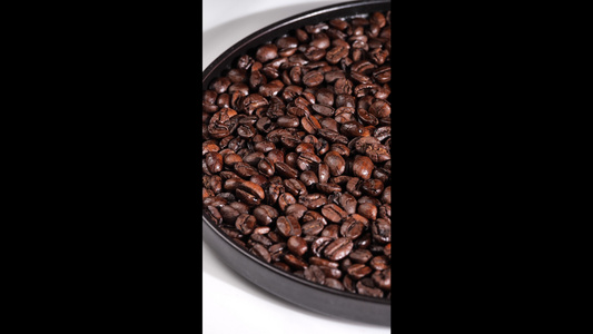 竖屏4k咖啡豆旋转展示视频