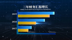 立体科技数据柱状图AE模板64秒视频