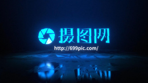 彩色灯光闪烁logo演绎9秒视频