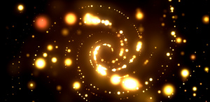 旋转金色粒子背景视频10秒视频