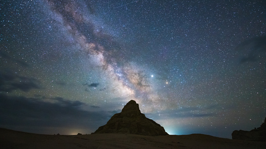 山顶的星空4k延时视频