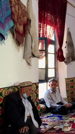实拍喀什古城特色百年老茶馆视频合集旅游景区36秒视频