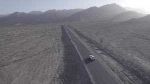 新疆公路航拍log灰雾模式原片29秒视频