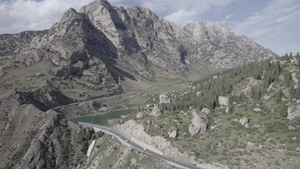 新疆之旅自驾公路航拍log模式16秒视频