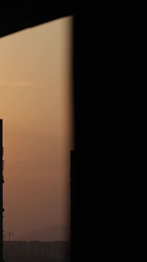 夕阳在高楼定镜头商务楼26秒视频