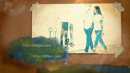 水墨渲染相册复古AECC2014模板视频