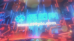 大气铁架霓虹灯LOGO演绎片头AEcc2017模板16秒视频