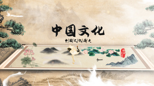 水墨中国文化中国风PR模板18秒视频