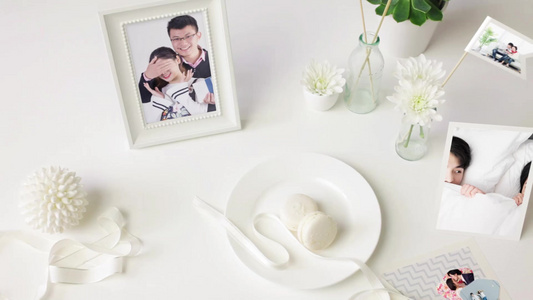 实拍桌面婚礼爱情相册展示AECC2015模板视频