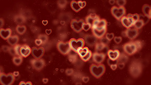 红心粒子动画背景元素19秒视频