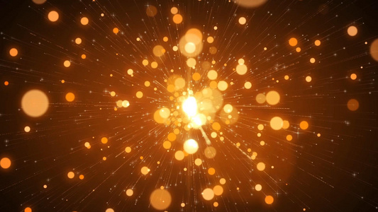 金色粒子光斑推进背景视频