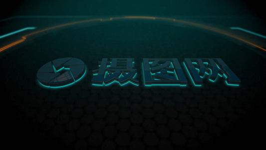 科技线条logo展示AE模板cc2014视频