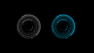 科技HUD圆圈动画15秒视频