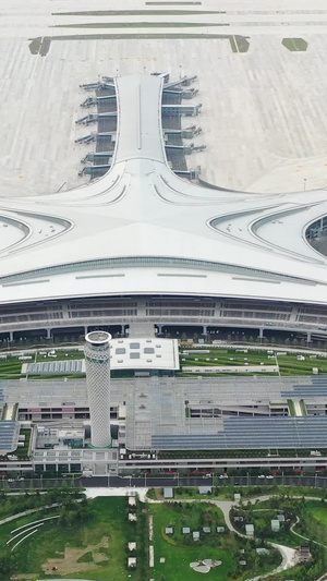 青岛胶东国际机场航站楼航拍视频国际民航日44秒视频