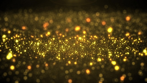 唯美的金色粒子视频素材60秒视频