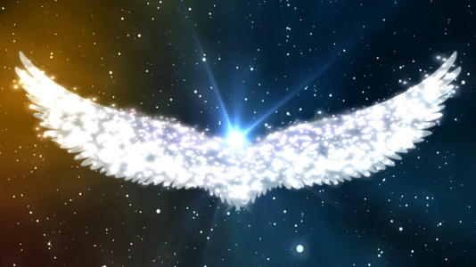 超炫酷星空隧道粒子光效翅膀背景视频视频