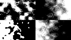 一组黑白斑点演化罩转场 1秒视频