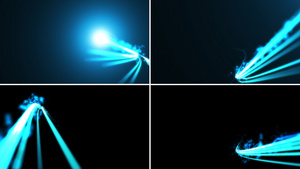 4组蓝色科技粒子光线转场28秒视频