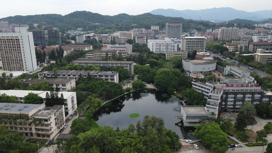 航拍福建福州大学视频