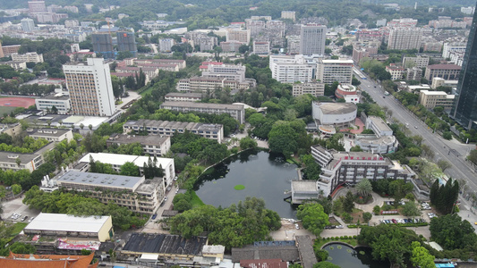 航拍福建福州大学视频