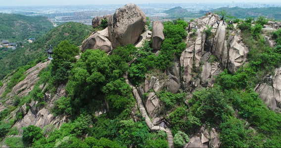 4k天池山莲花峰怪石风景视频