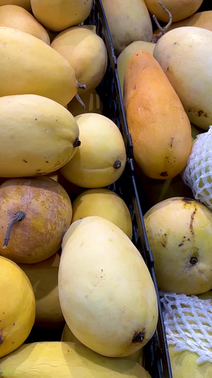 当季新鲜水果各种品种芒果桂七芒象牙芒小台芒桂七芒果30秒视频