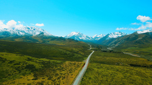 航拍祁连山风景22秒视频