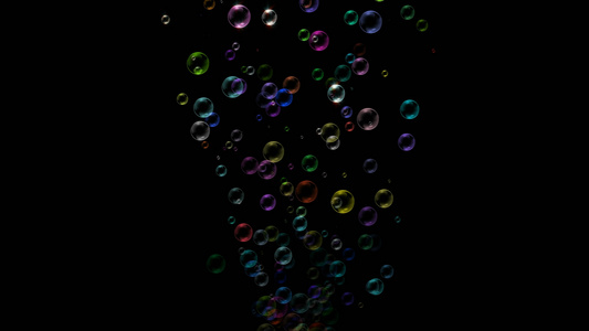 透明通道彩色气泡视频