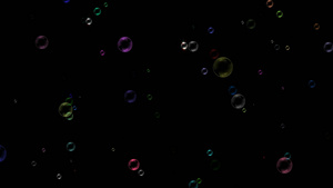透明通道彩色气泡素材30秒视频