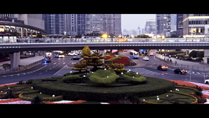 上海浦东新区陆家嘴环路环岛路交通19秒视频