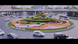 上海陆家嘴环路交通9秒视频