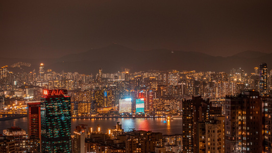 4k香港夜景万家灯火延时视频