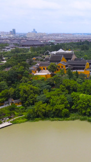 扬州地标景区唐城遗址唐代经幢航拍江苏旅游103秒视频